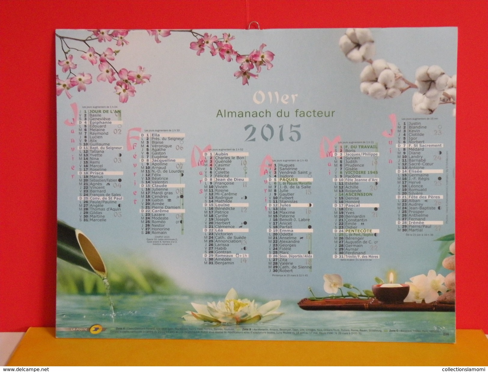 Calendrier Oller > Fleurs Nature - Almanach Facteur 2015 Comme Neuf - Grand Format : 2001-...