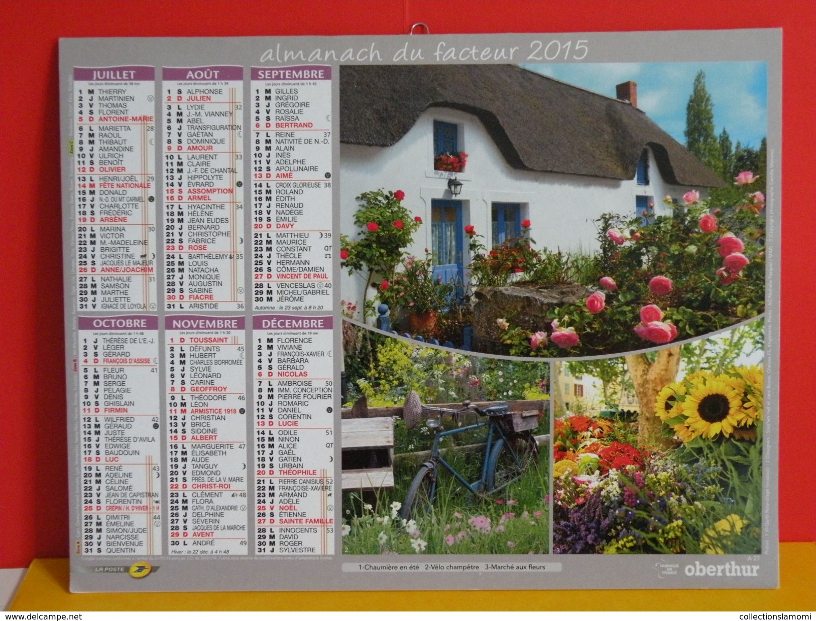 Calendrier Oberthur > Maison De Vacances - Almanach Facteur 2015 Comme Neuf - Grand Format : 2001-...