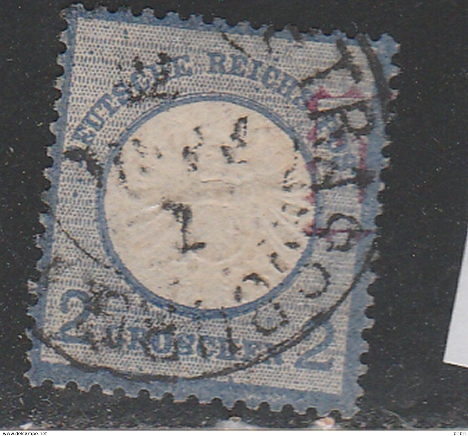 ALLEMAGNE EMPIRE N° 17 2G BLEU AIGLE EN RELIEF OBL - Used Stamps