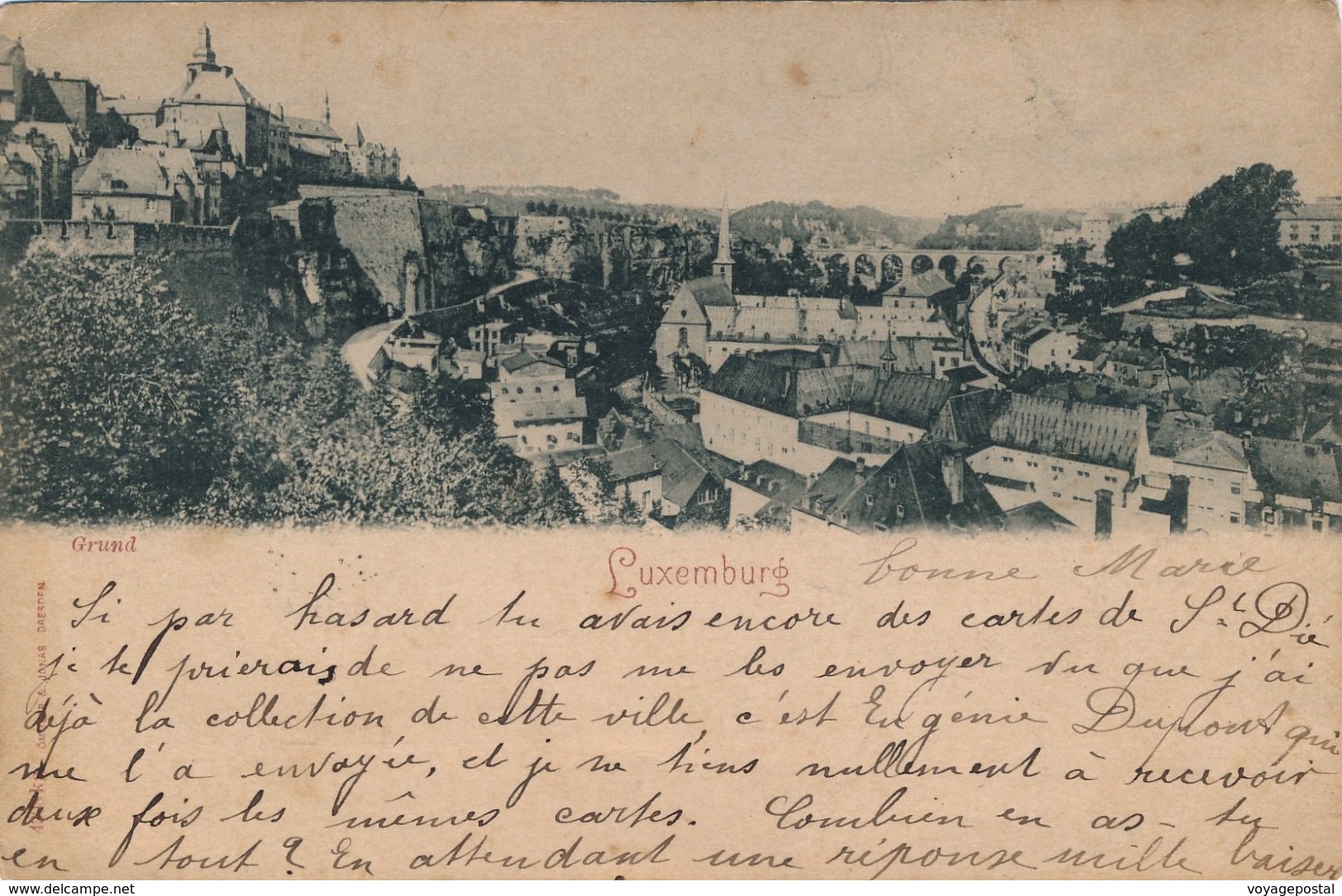 Luxembourg CAP 5cx2 Pour Nancy, Ambulant Longny A Charleville - 1895 Adolphe Right-hand Side