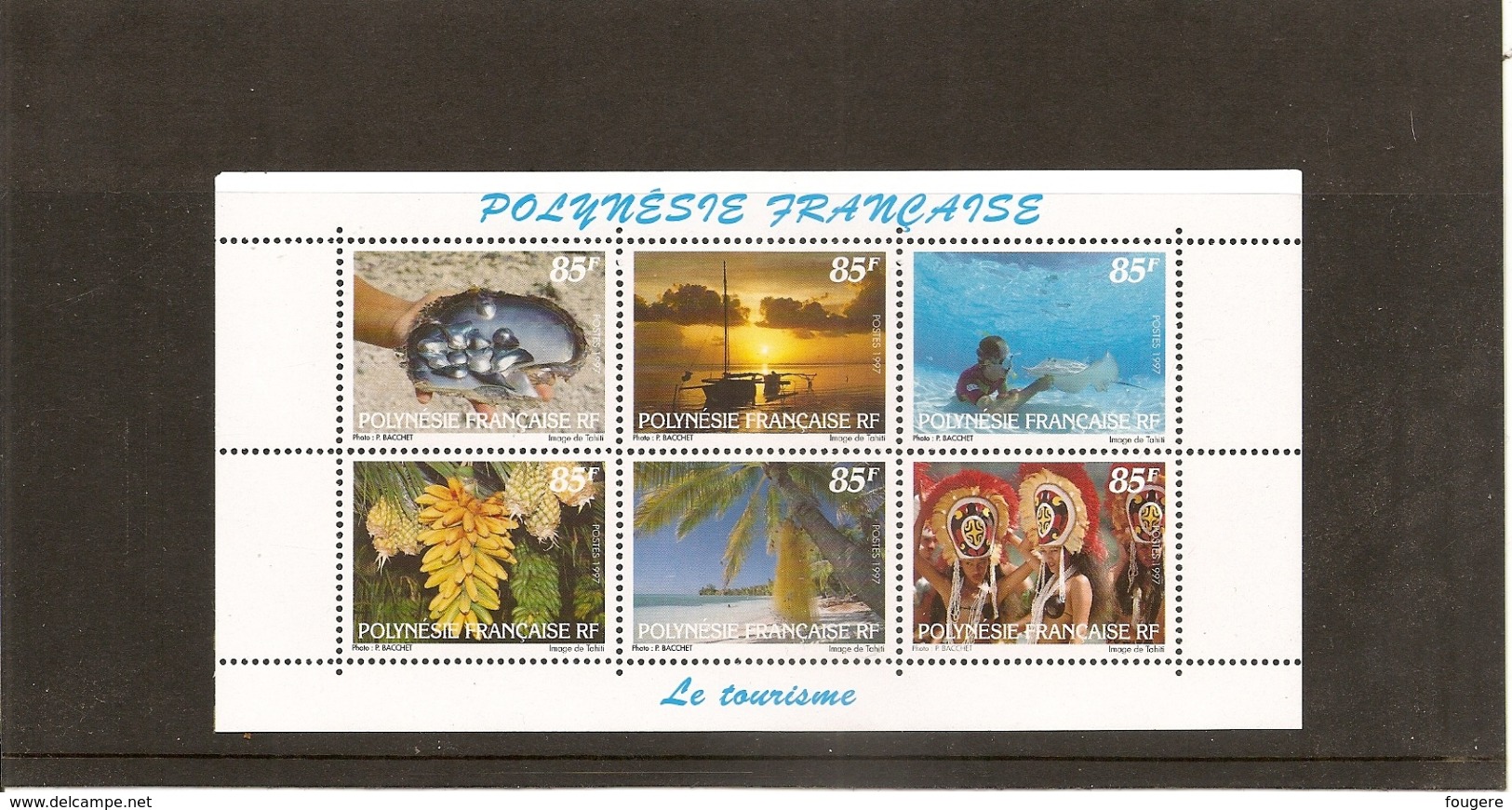 POLYNESIE 1997, Tourisme, Neufs Sans Charnière N° 536 à 547**, 2 Feuillets De 6 Timbres. - Neufs