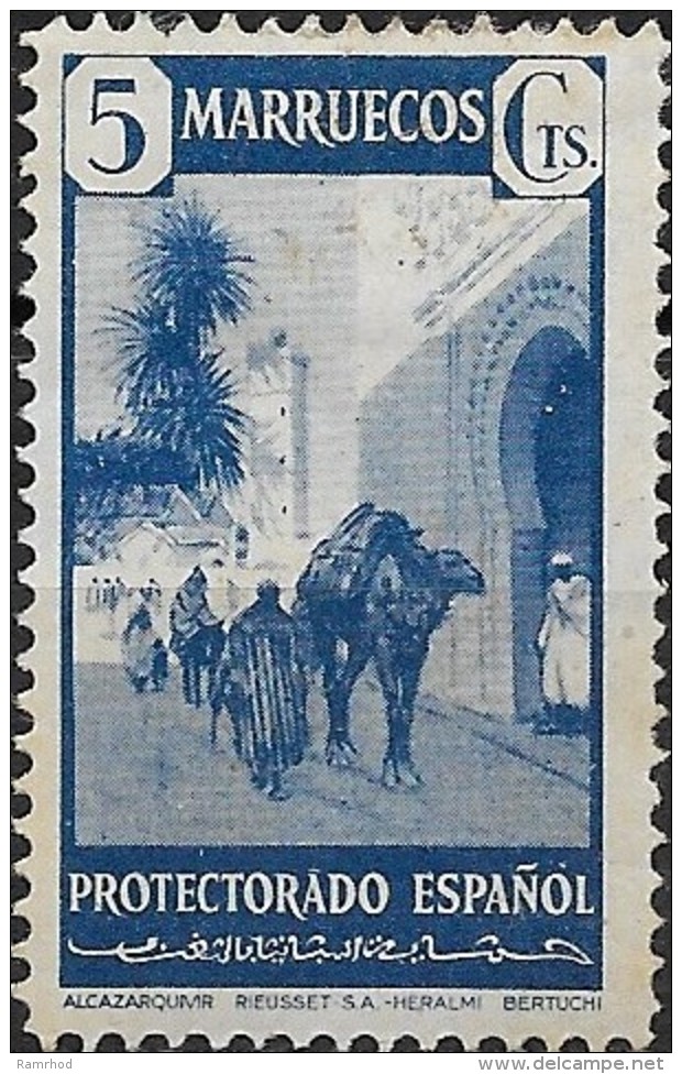 SPANISH MOROCCO 1941  Alcazarquivir - 5c. - Blue  MH - Marocco Spagnolo