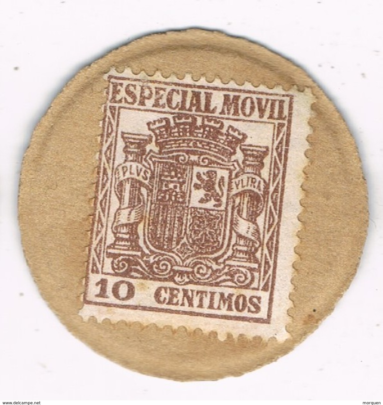 21012. Sello Moneda Republica ESPAÑA,  10 Cts Especial Movil -  Monedas De Necesidad