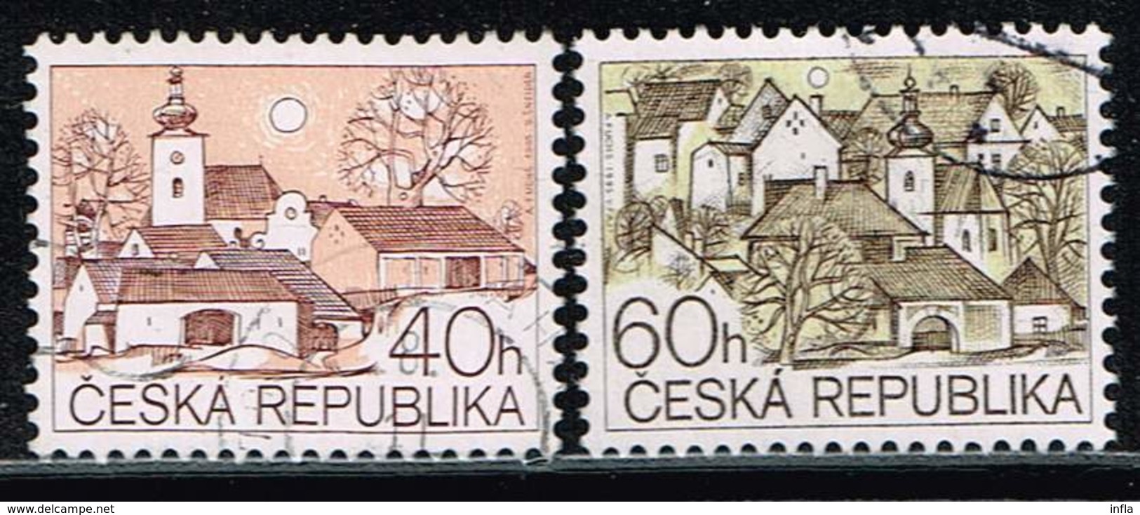 Tschechische Republik 1995, Michel# 71 - 72 O - Gebraucht
