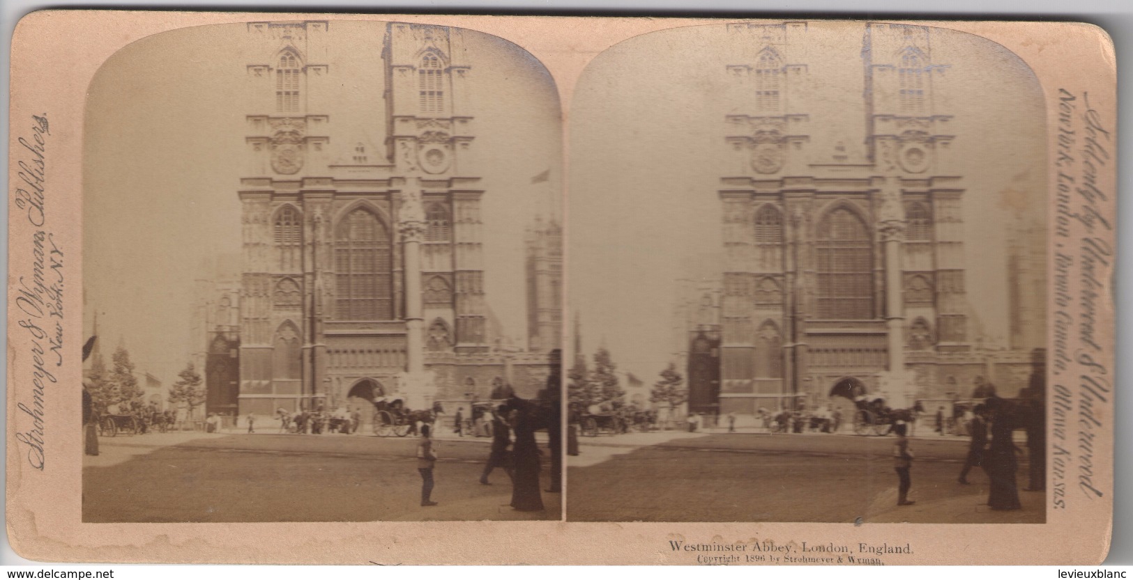 Angleterre/ Londres/LONDON/Westminster Abbey/Copyrigt Strohmeyer & Wyman/ 1896        STE78 - Photos Stéréoscopiques