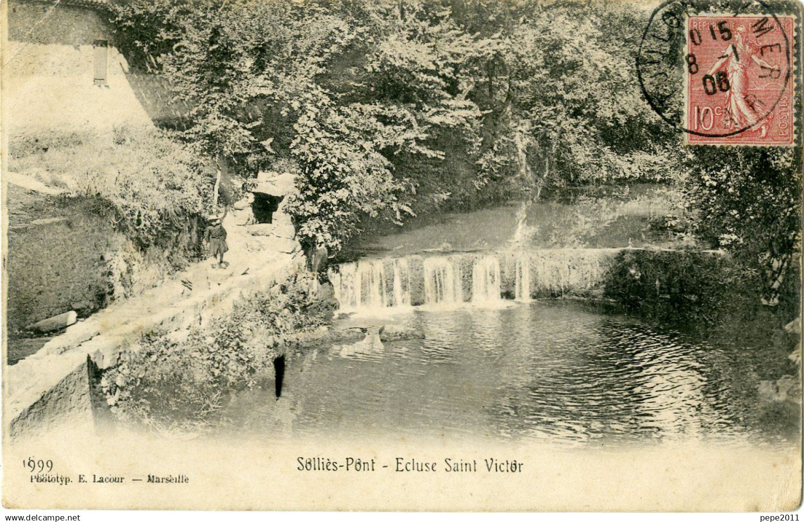 CPA 83 SOLLIES PONT Ecluse Saint Victor  1908 Vue Peu Commune - Sollies Pont