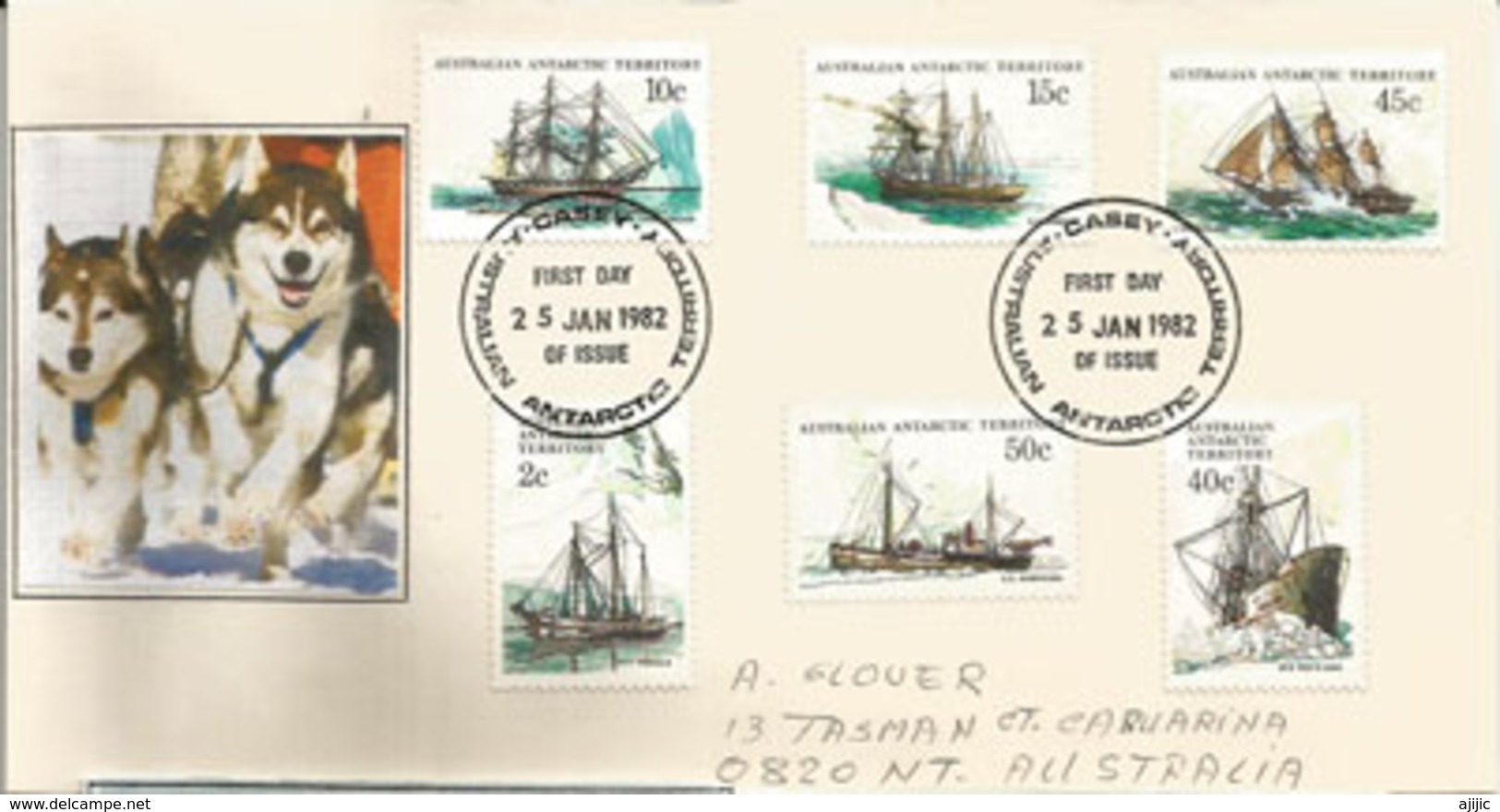 Base Casey Expedition 1982, Complete Set Oceanic Supply Ships, Addressed To Australia - Covers & Documents