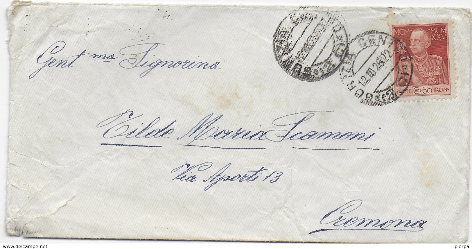 STORIA POSTALE REGNO - BUSTA AFFRANCATA CON 60 CENT GIUBILEO - Storia Postale