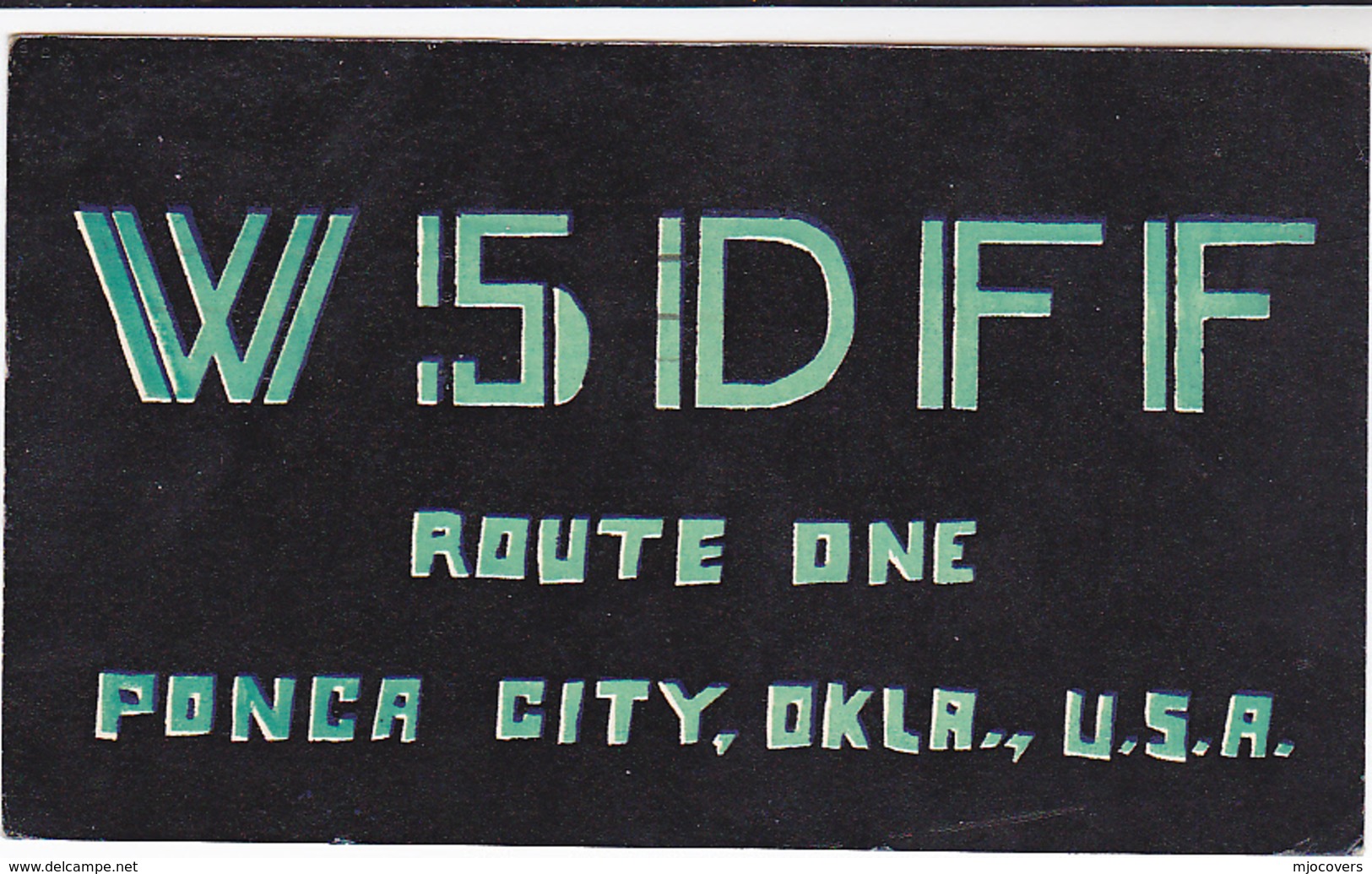 1956 QSL RADIO CARD W5DFF Ponka City Oklahoma USA To Germany,  Stamps, Postcard Cover - Radio Amateur