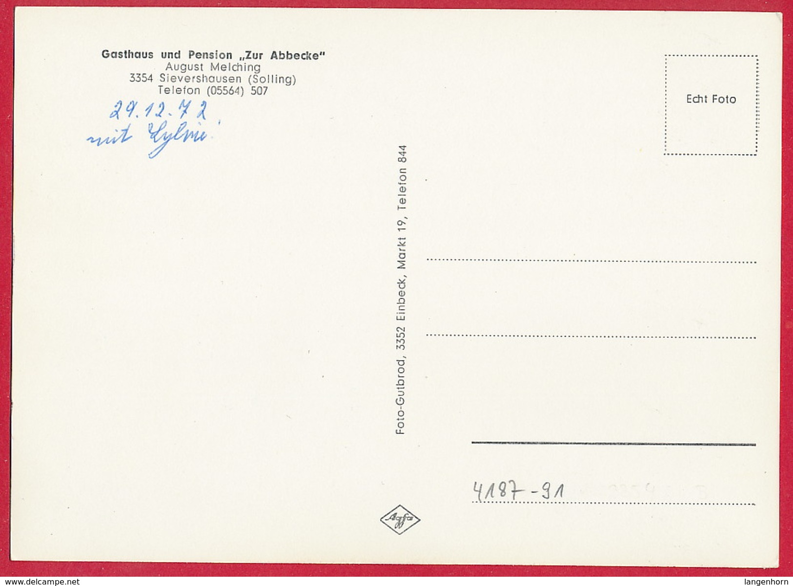 AK Sievershausen (Solling / Dassel / Northeim) ~ Um 1972 - Northeim