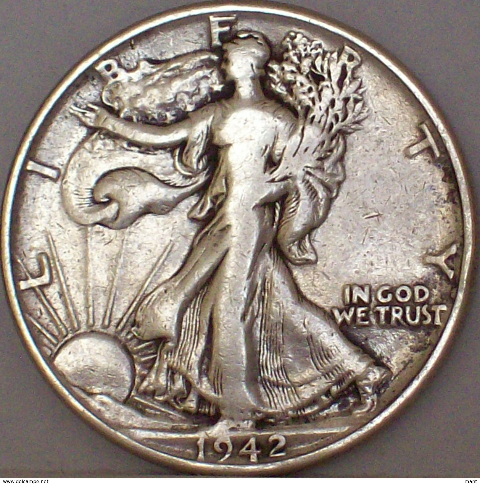 STATI UNITI Mezzo Dollaro Liberty 1942 MONETA In ARGENTO - 1916-1947: Liberty Walking (Libertà Che Cammina)