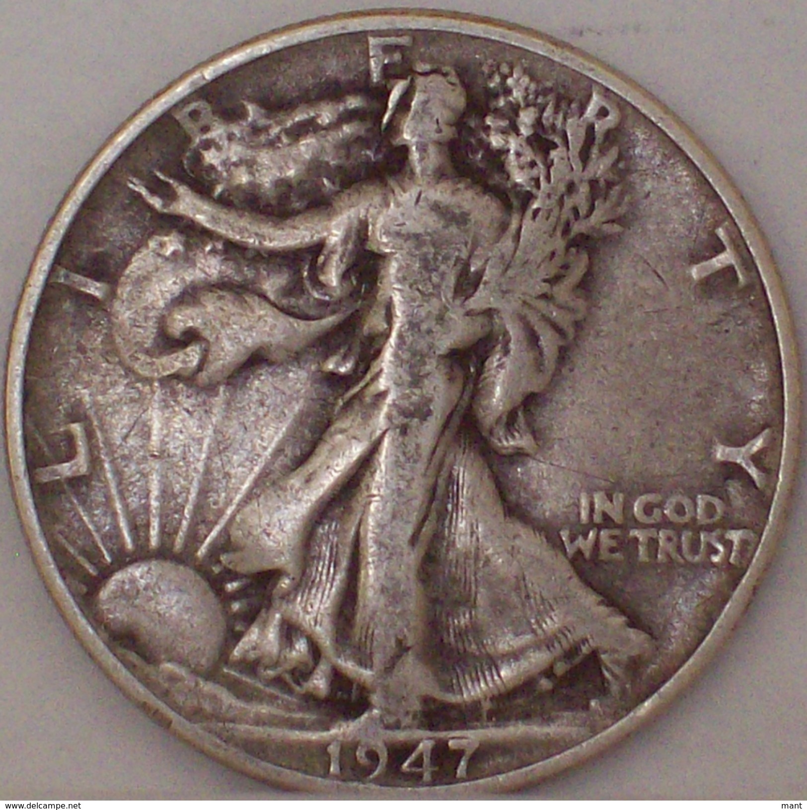 STATI UNITI Mezzo Dollaro Liberty 1947 MONETA In ARGENTO - 1916-1947: Liberty Walking (Libertà Che Cammina)