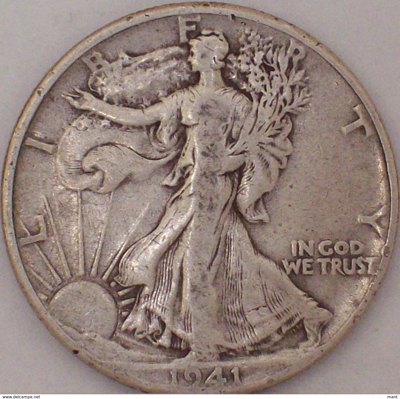 STATI UNITI Mezzo Dollaro Liberty 1941 MONETA In ARGENTO - 1916-1947: Liberty Walking (Libertà Che Cammina)