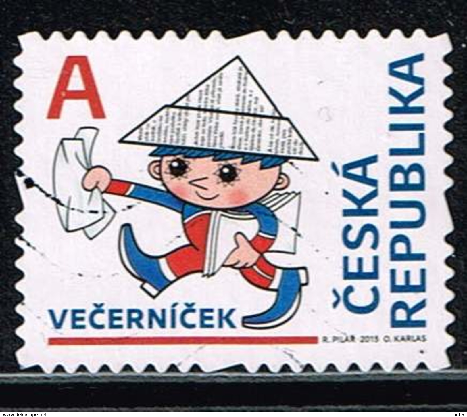 Tschechische Republik 2015, Michel# 838 O For Children - Ve&#x10D;erní&#x10D;ek "A" - Used Stamps
