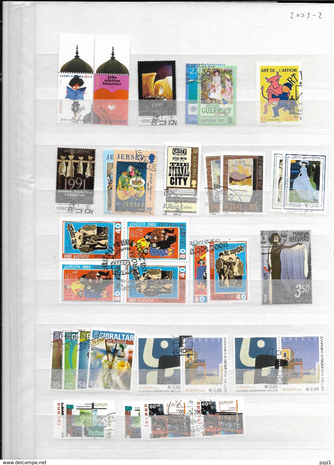 2003 USED Europa Year Almost Complete (4 Scans) - Annate Complete