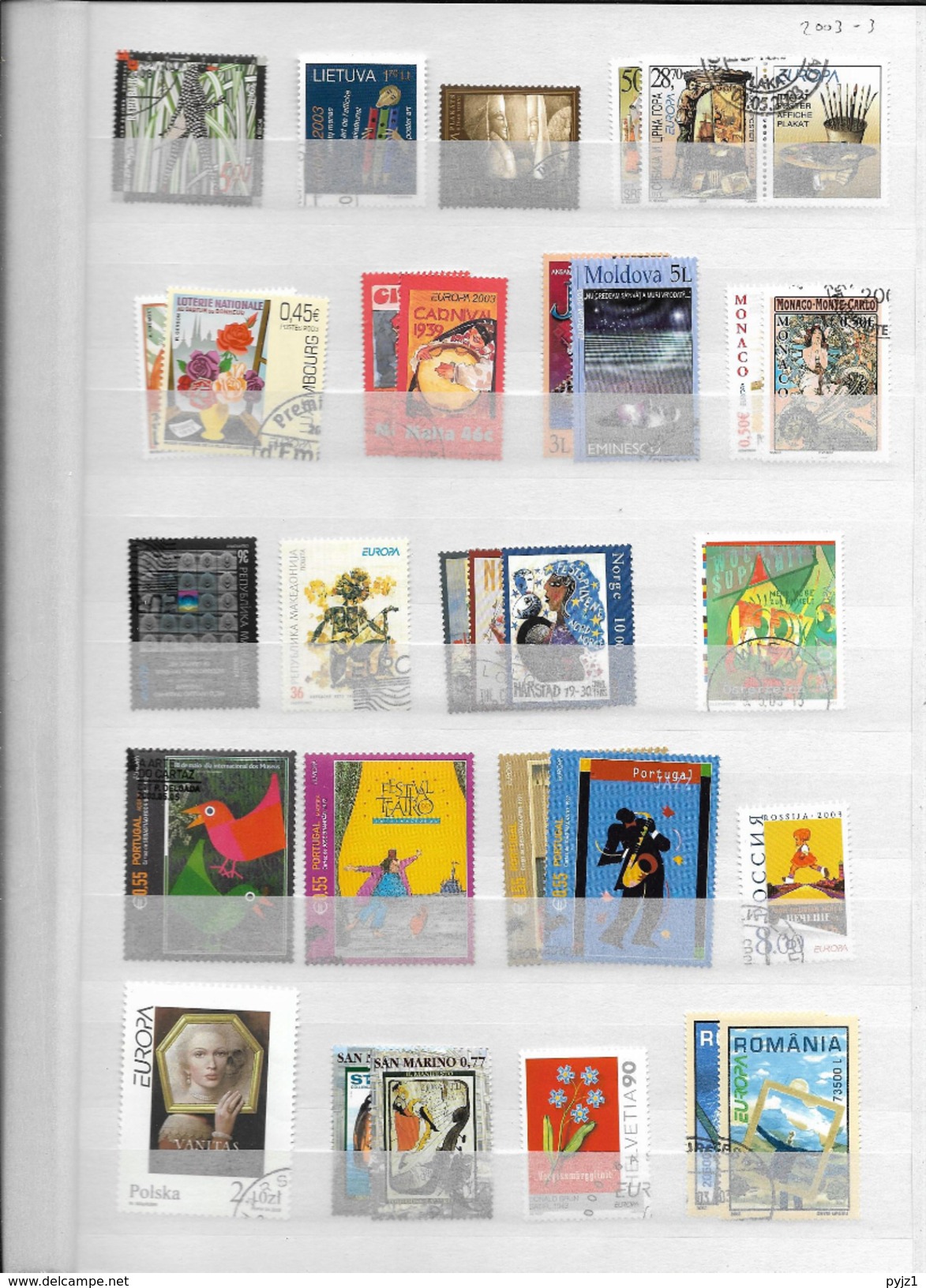 2003 USED Europa Year Almost Complete (4 Scans) - Annate Complete
