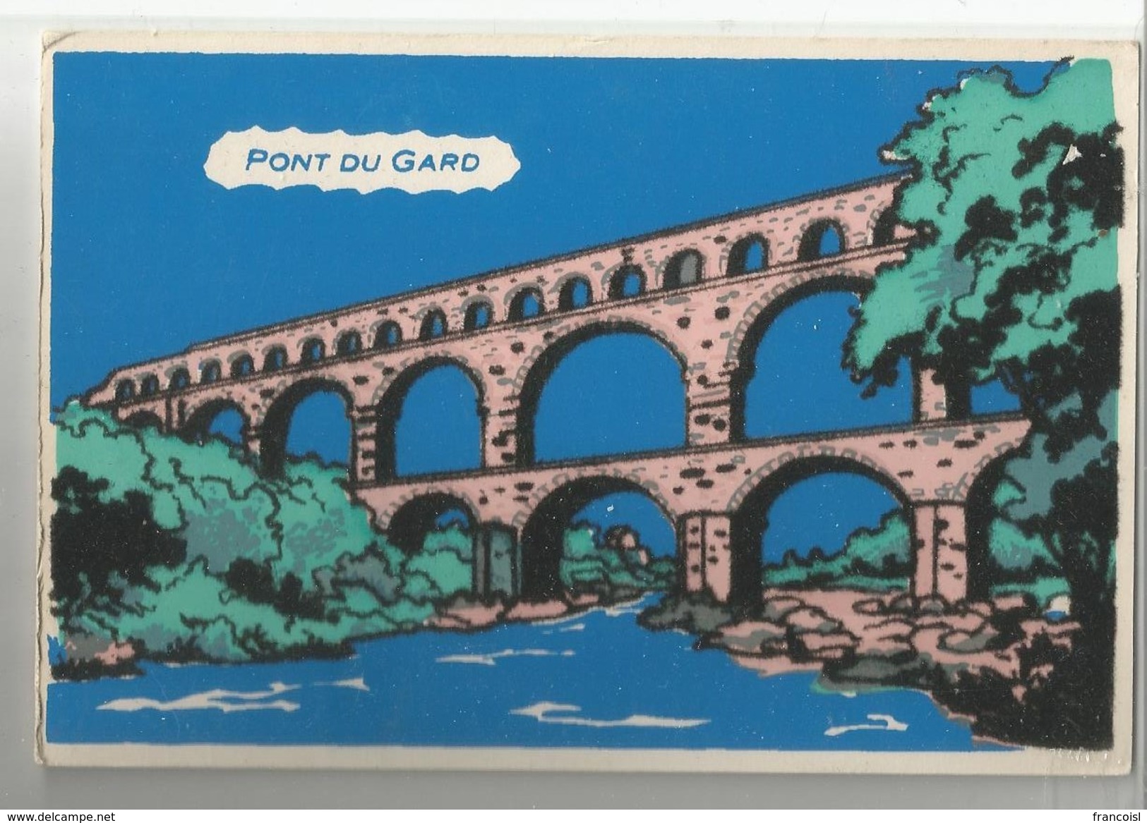 Pont Du Gard. Carte Velours. - Avignon (Palais & Pont)