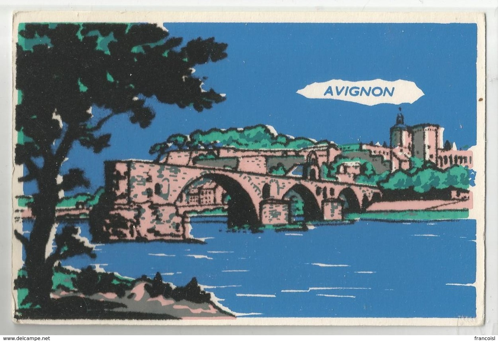 Pont Saint-Bénézet. Carte Velours. - Avignon (Palais & Pont)