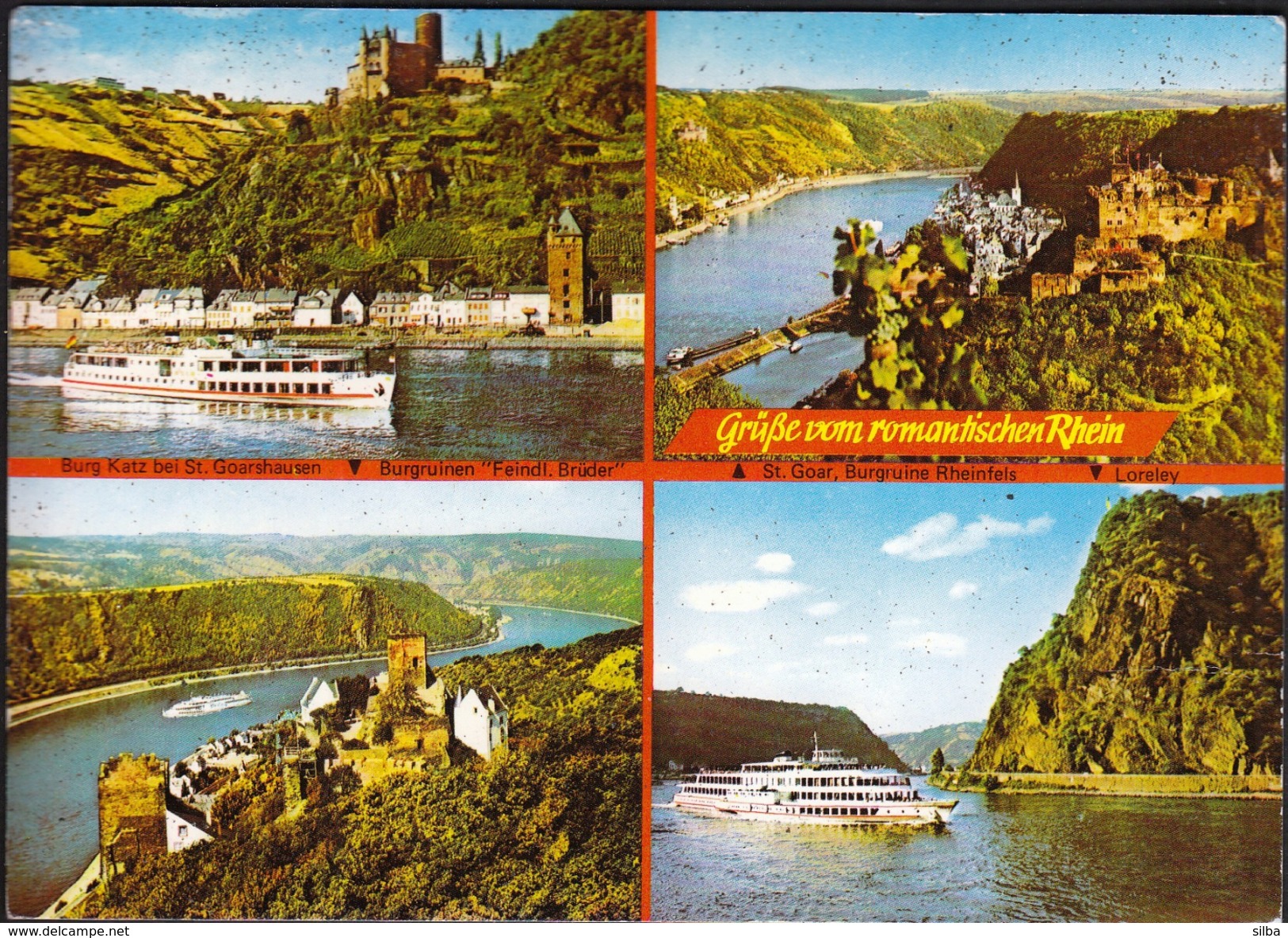 Germany Kiedrich 1981 / 1000 Jahre Gotisches Weindorf / Castles / Ship / Rhine River - Rheingau