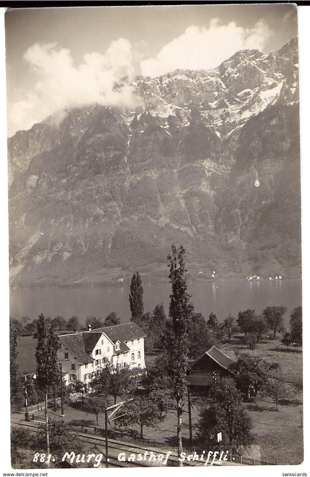 MURG: Gasthof Schiffli, Foto-AK 1930 - Autres & Non Classés