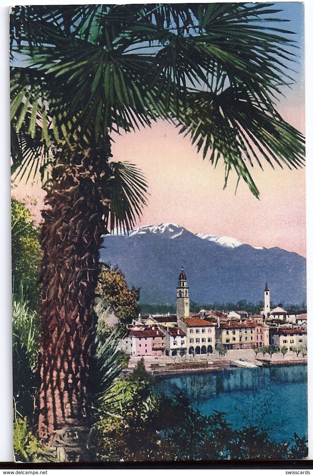 ASCONA: Palme Mit Dorf Am See 1931 - Ascona