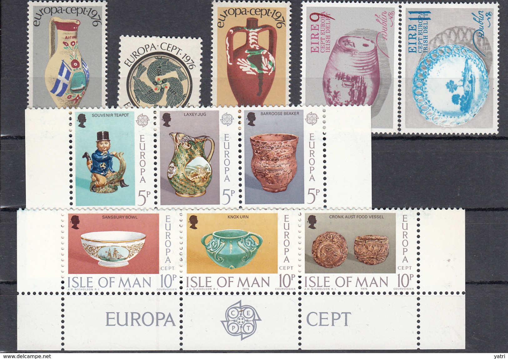 Europa Cept (1976) Annata Quasi Completa ** MNH (manca Guernsey) - Andorra Fr. Non Dentellati - Años Completos