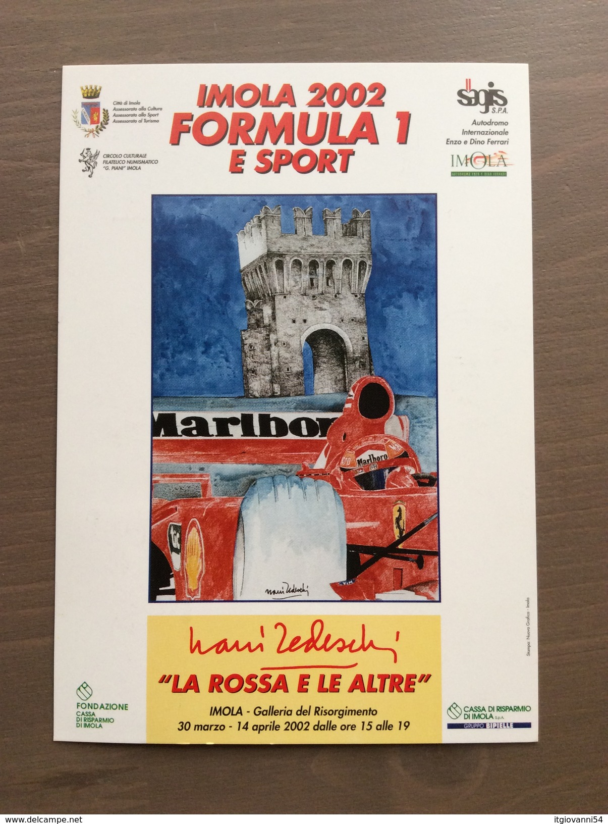 Cartolina Imola 2002 Formula 1 E Sport Con Targhetta Postale 22° Gran Premio Di San Marino Imola (BO) 25-03-2002 - Grand Prix / F1