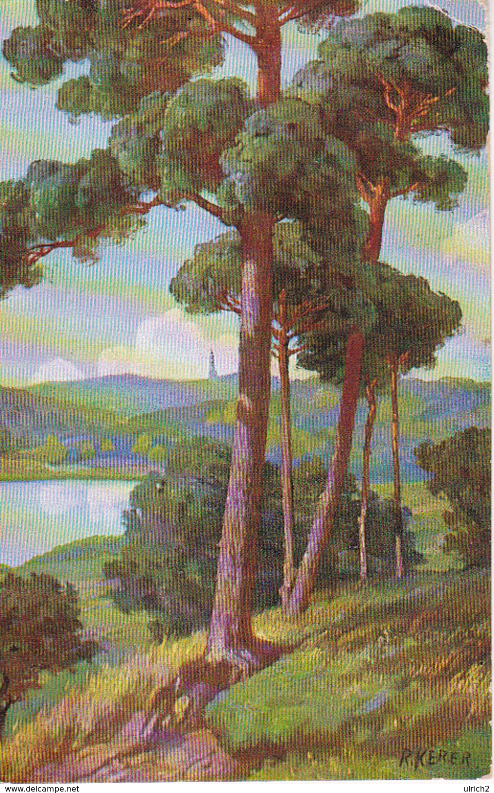 AK Künstlerkarte - Wald Am Wasser - 1935 (26689) - 1900-1949