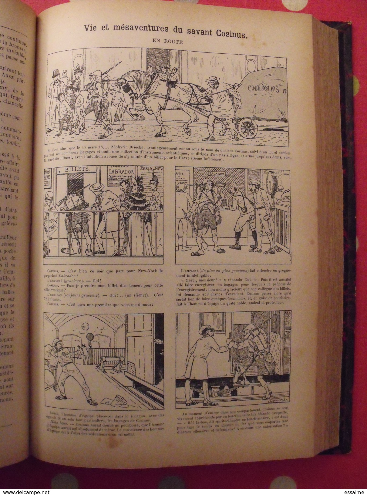 le petit français illustré. reliure 1894-1895, n° 267 à 318 (52 n°). belles illustrations. savant cosinus christophe