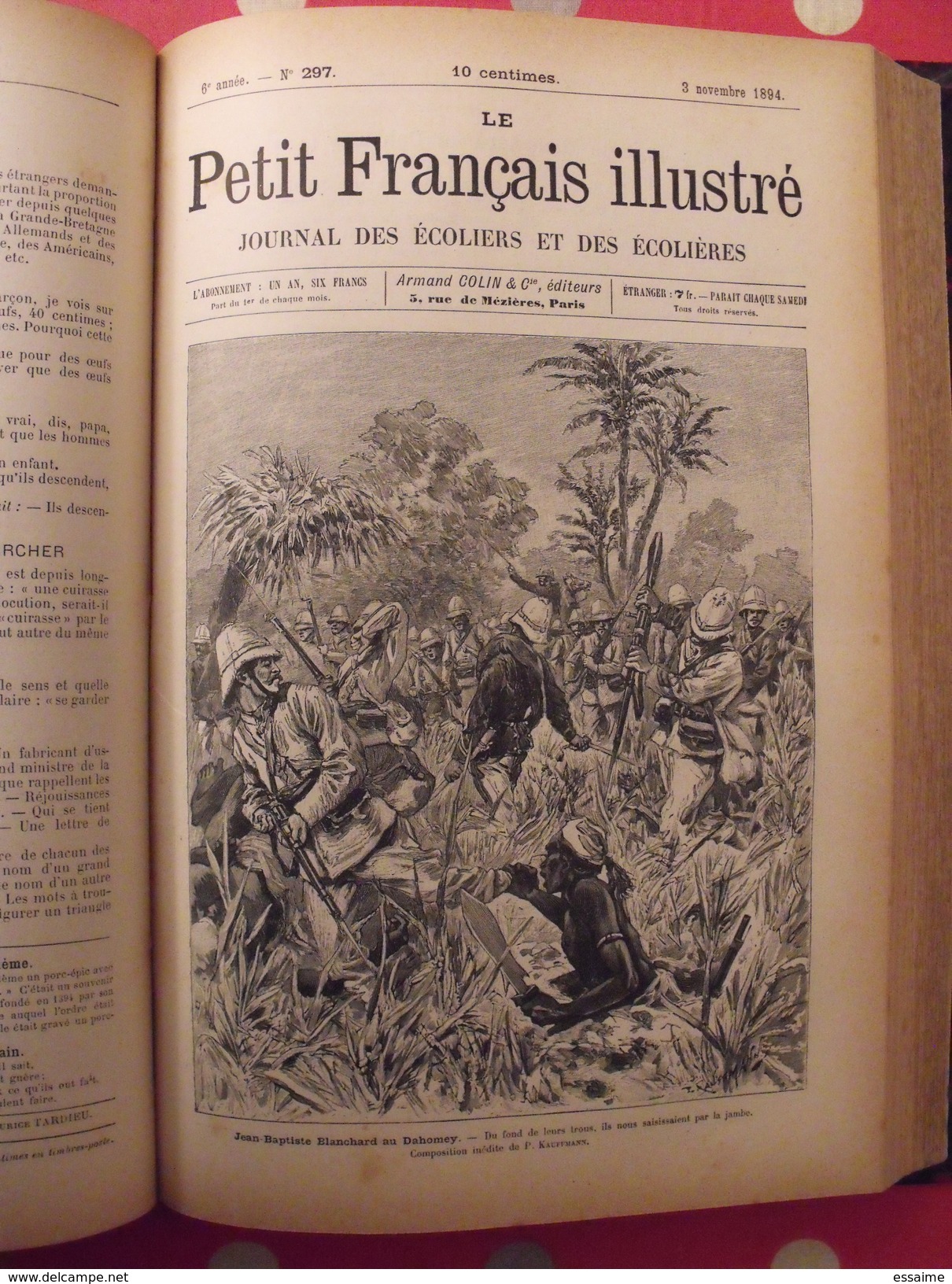 le petit français illustré. reliure 1894-1895, n° 267 à 318 (52 n°). belles illustrations. savant cosinus christophe