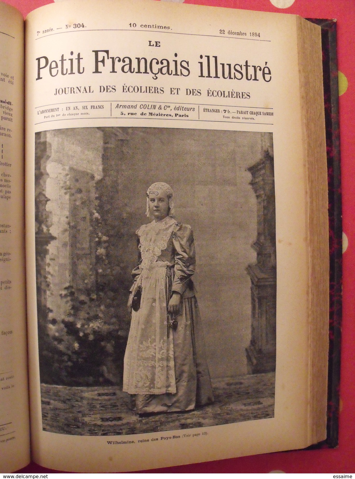 le petit français illustré. reliure 1894-1895, n° 267 à 318 (52 n°). belles illustrations. savant cosinus christophe