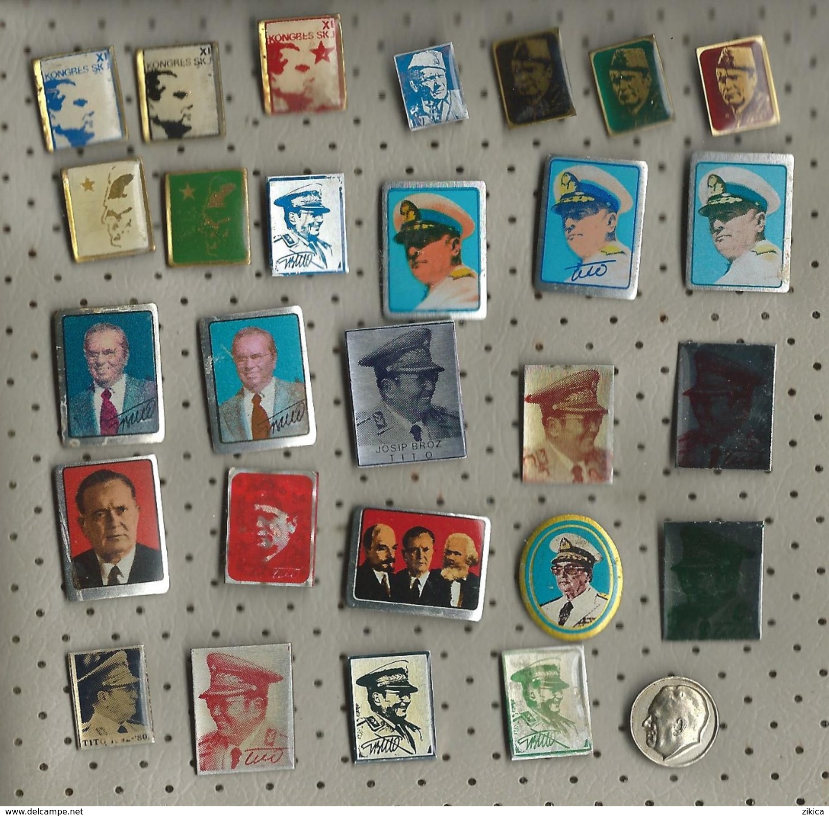 Josip Broz Tito Lot - 28 Pins - Celebrities