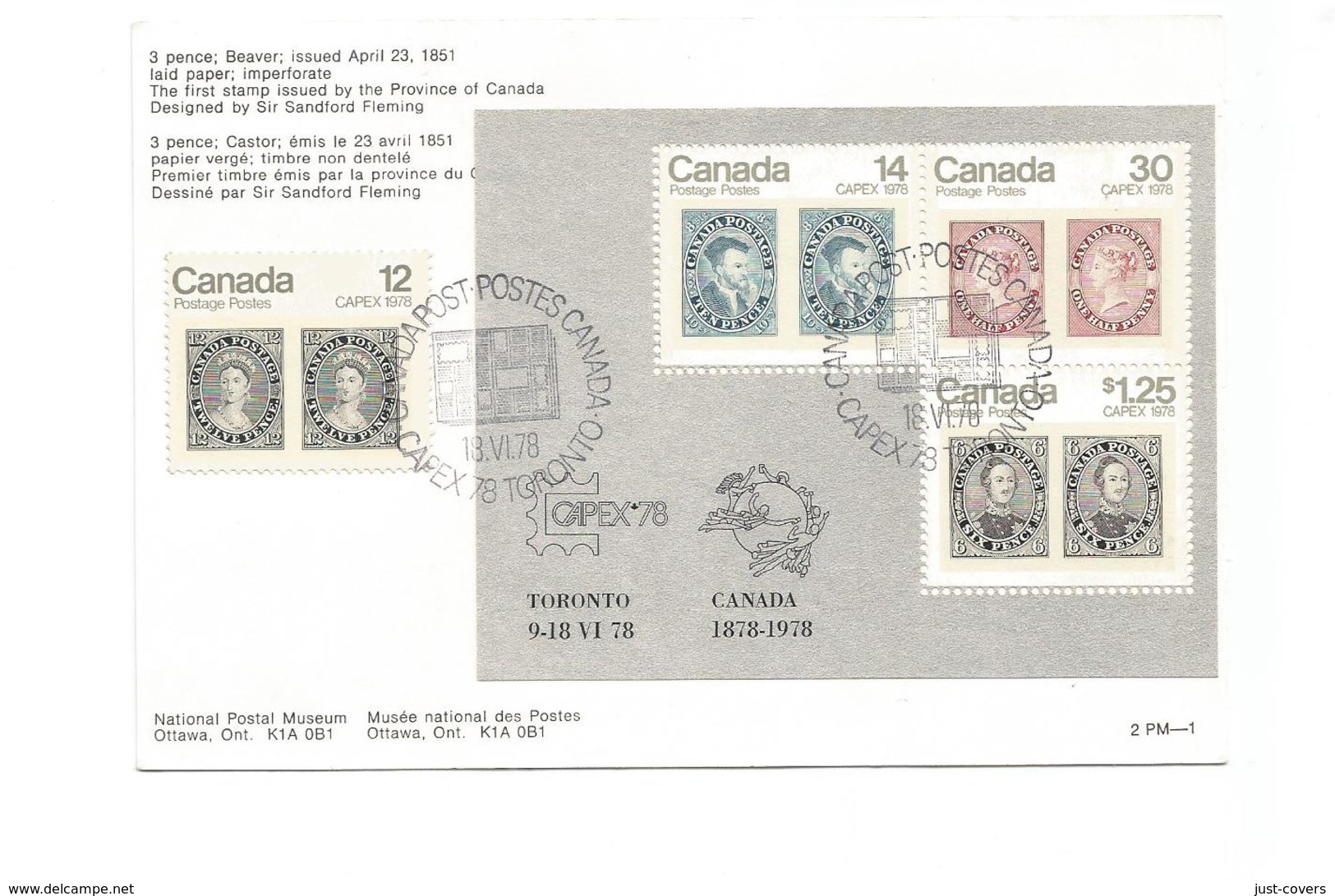 Canada Scott #  753 + CAPEX Souvenier Card Cancelled At Capex  On Last Day - 1991-2000