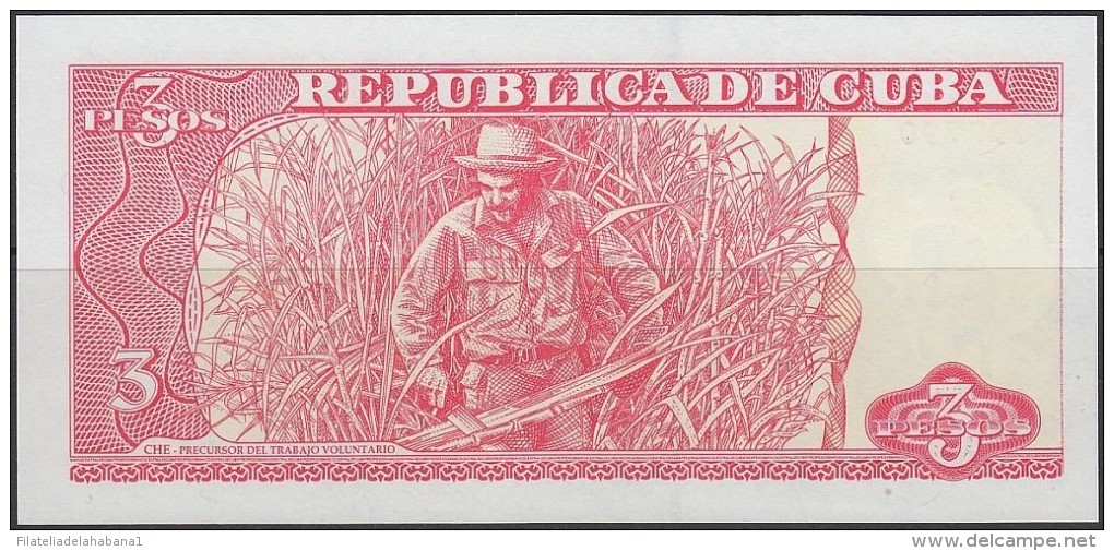 2004-BK-3 CUBA. 3$ ERNESTO CHE GUEVARA. 2004 UNC. 3 CONSECUTIVOS - Cuba