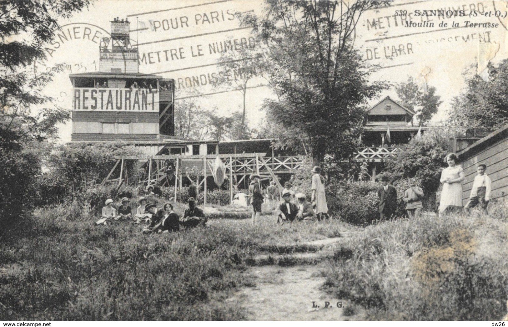 Sannois (Seine Et Oise) - Moulin De La Terrasse, Restaurant - Belle Animation - Carte L.P.G. N° 839 - Restaurantes