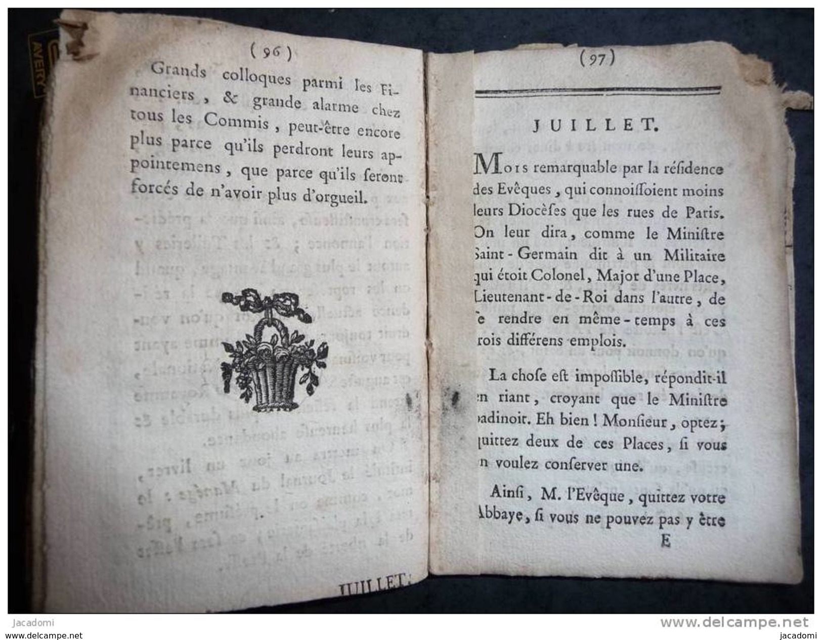Almanach des douze Ministres, de 1790 (A Paris, rue Saint André-des-Arts, Hôtel Châteauvieux, 9 scans) - (501)