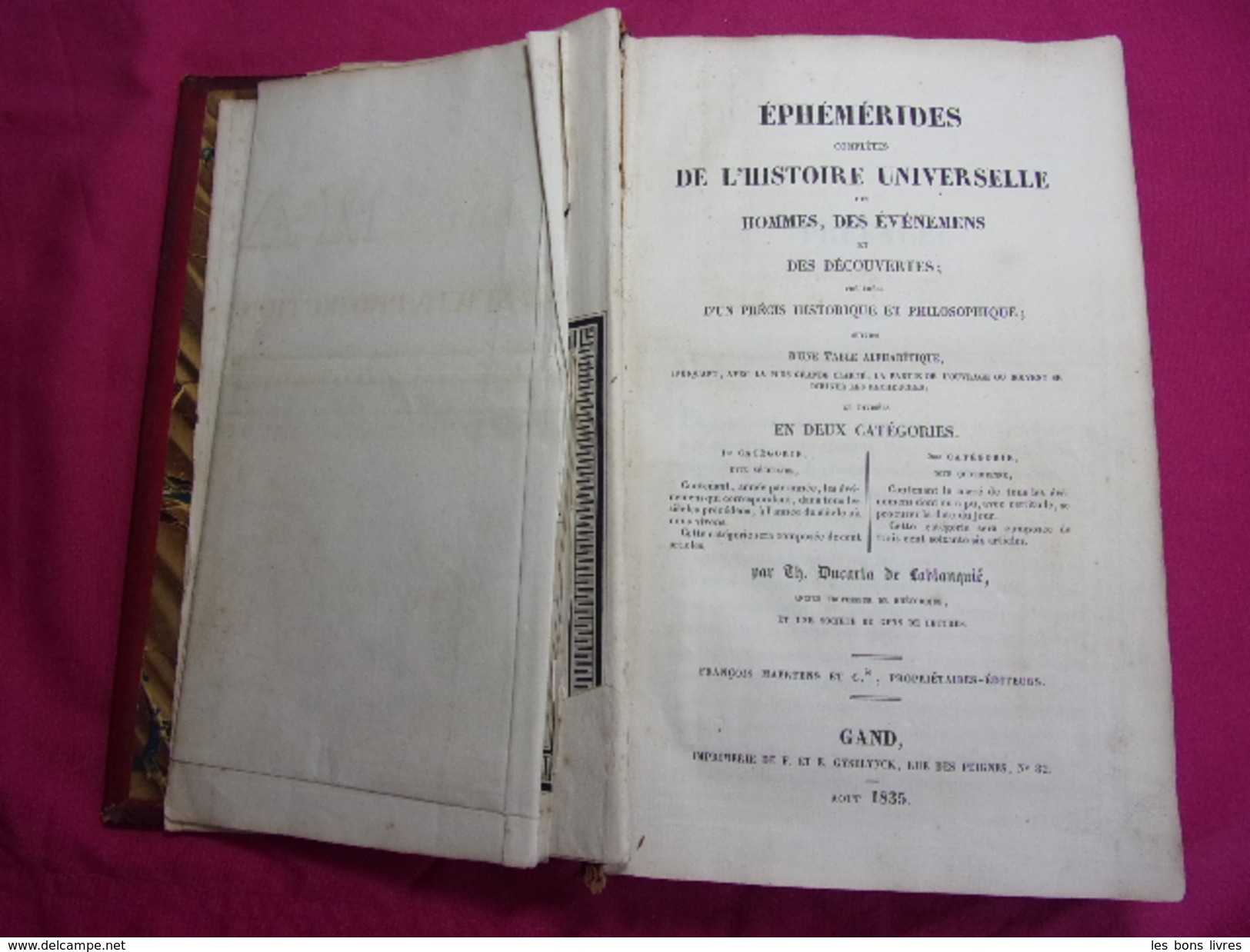 EPHEMERIDES DE L'HISTOIRE Exemplaire De Léopold Premier, Roi Des Belges ( Rare ) - 1701-1800