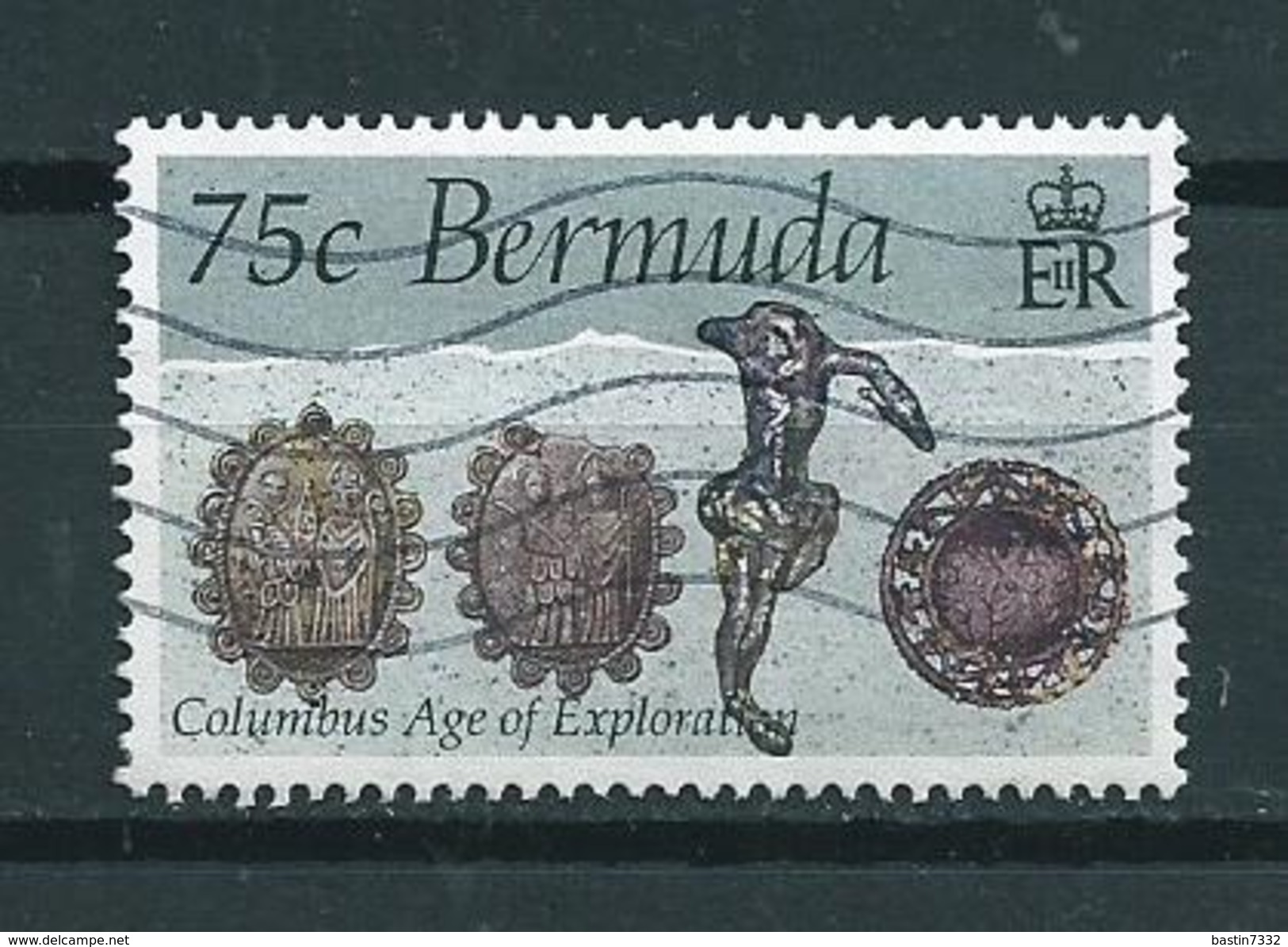 1992 Bermuda 75 Cent Columbus Age Of Exploration Used/gebruikt/oblitere - Bermuda