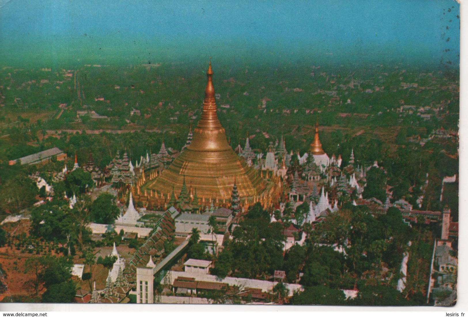 CPA - PHOTO - BIRMANIE - THE GREAT SHWEDAGON PAGODA FROM THE AIR - RANGOON - STRAND HOTEL - THIS IS A UBA VIEW OF THE GR - Autres & Non Classés