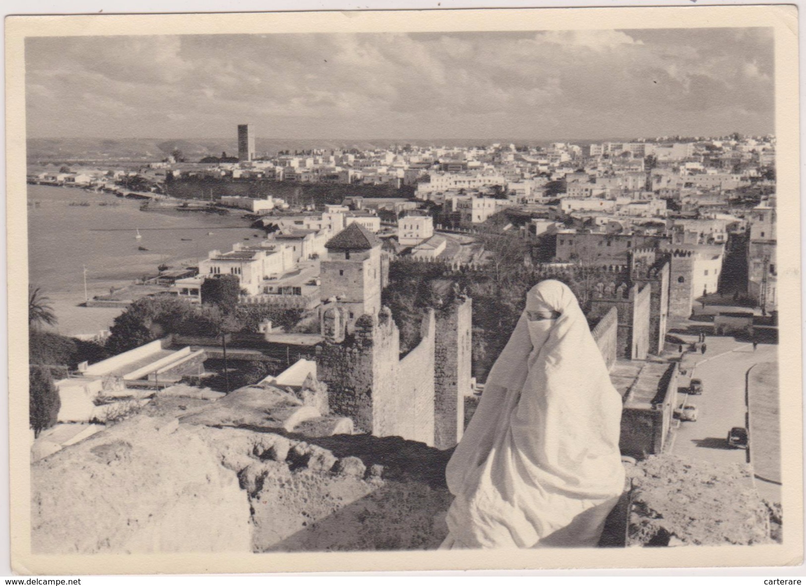 CARTE PHOTO EDITION GILLET, AFRIQUE,AFRICA,MAROC,MOROCCO,RABAT,1961,OUDAIA,VUE DE FOLIE - Rabat