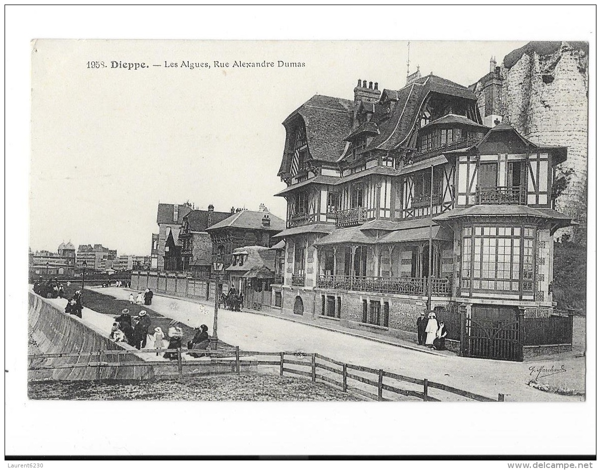 Dieppe - Les Algues - Rue Alexandre Dumas - édit. G. Marchand 1958 + Verso - Dieppe