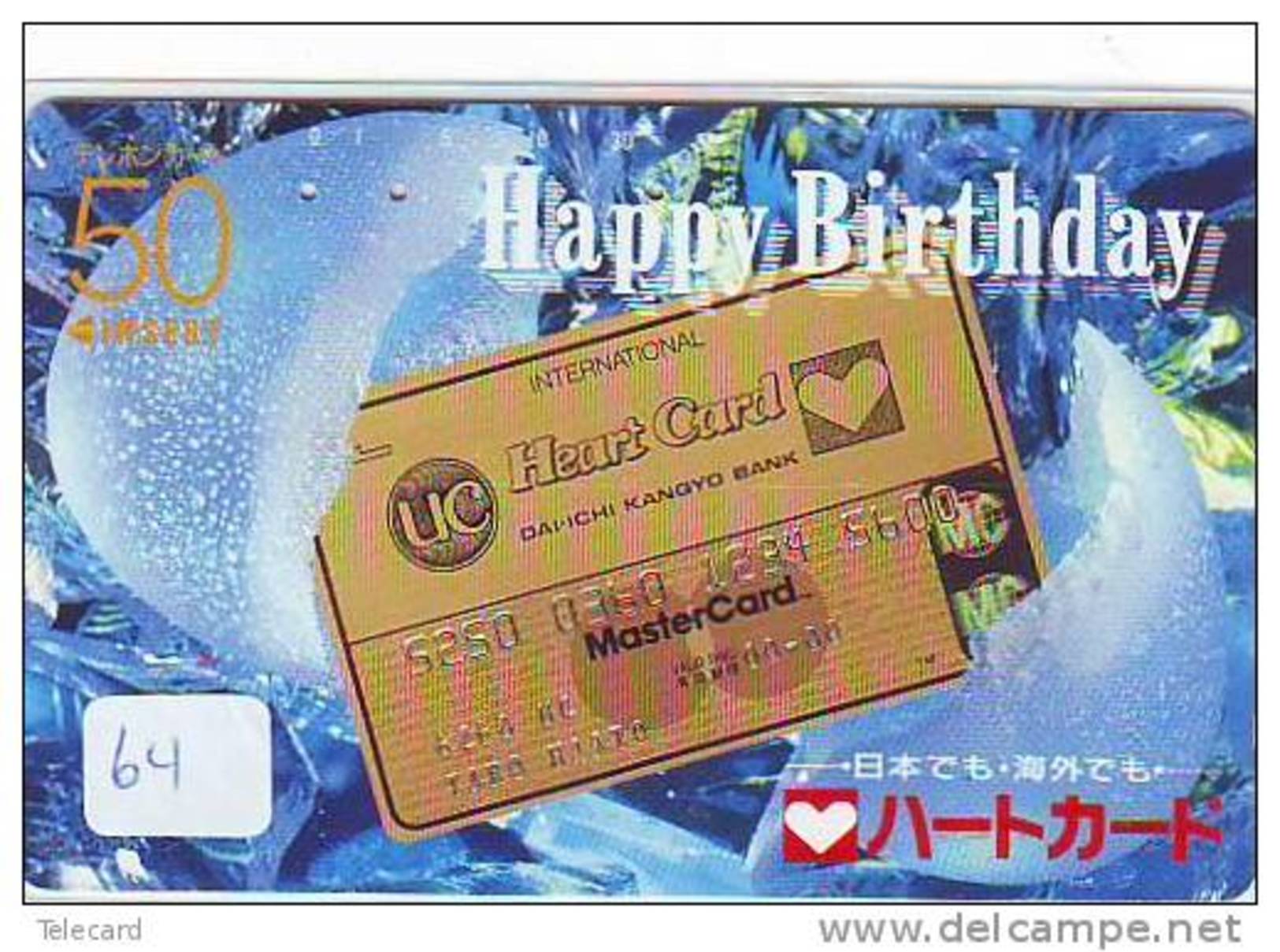 PHONECARD JAPAN * CREDITCARD * MASTERCARD  (64) Télécarte Japon * DAI-ICHI KAOYO BANK * BANK CARD - Advertising