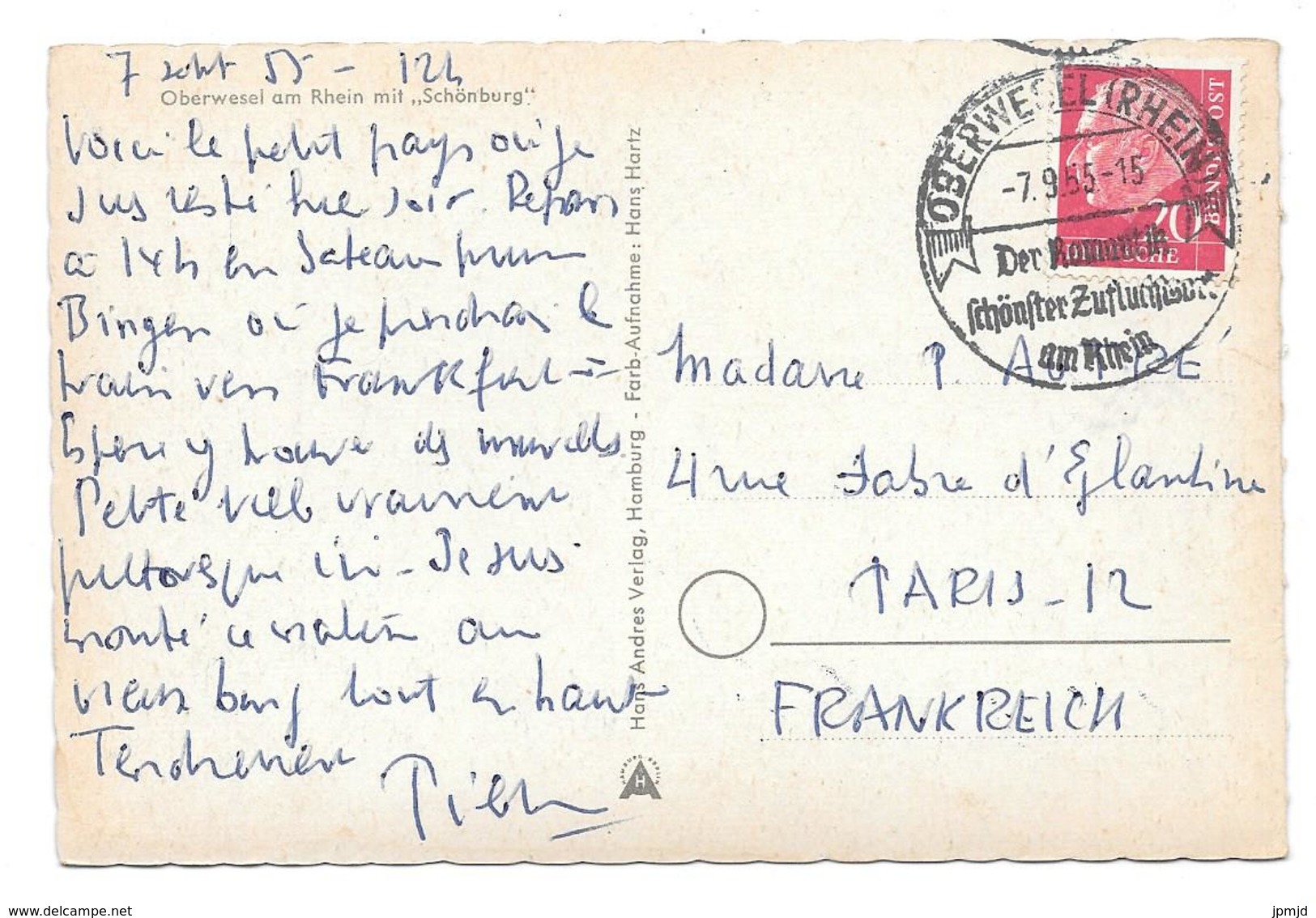 Oberwesel Am Rhein Mit Schönburg - Hans Andres Verlag - 1955 - Oberwesel