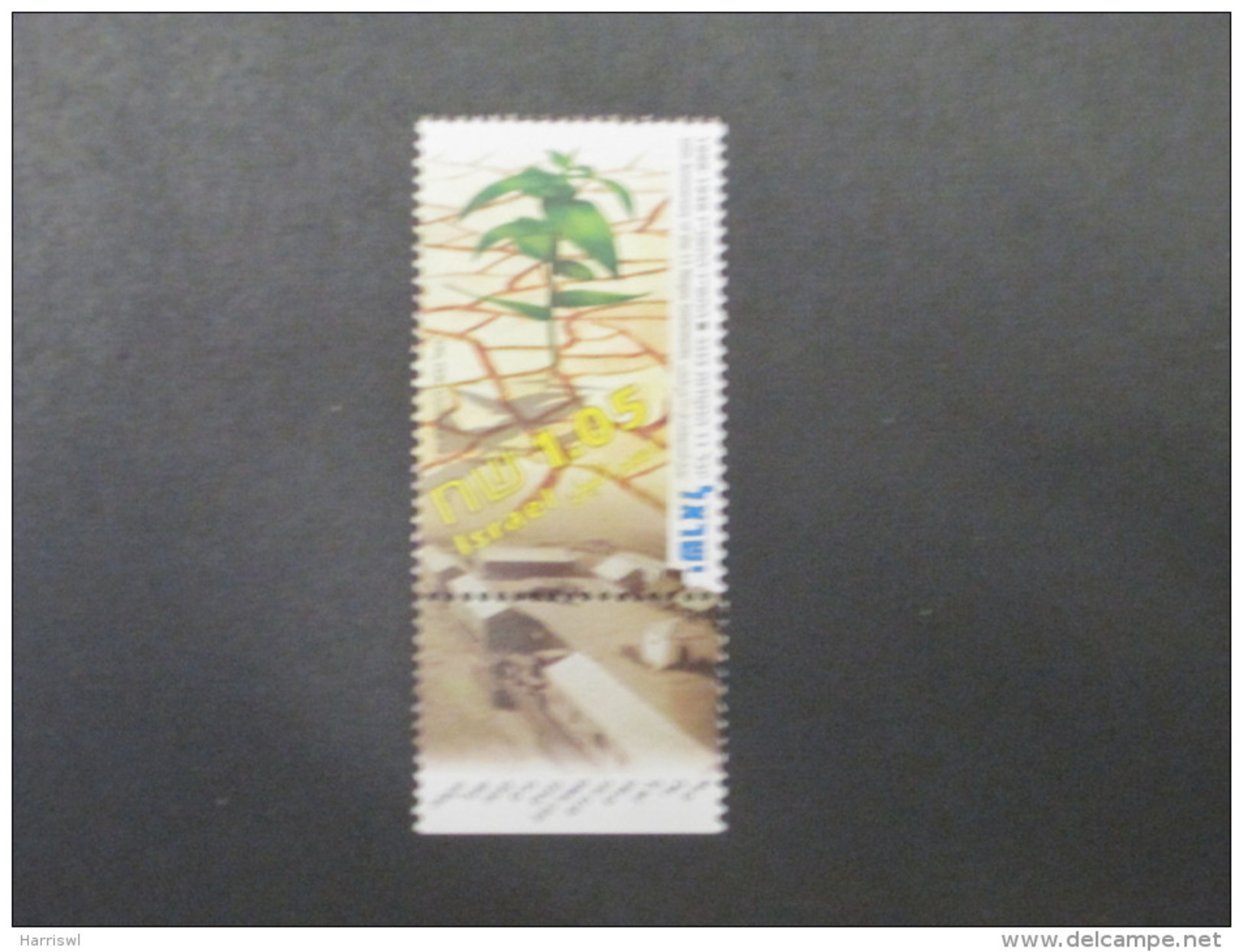 ISRAEL 1996 50TH 11 POINT OF THE NEGEV MINT TAB  STAMP - Unused Stamps (with Tabs)