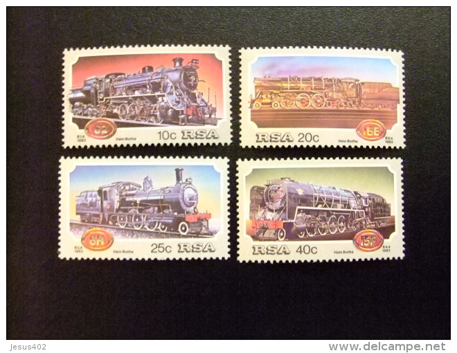 AFRIQUE DU SUD SOUTH AFRICA AFRICA Del SUR  RSA 1983 Locomotoras A Vapor Yvert N&ordm; 535 / 38 ** MNH - Nuevos