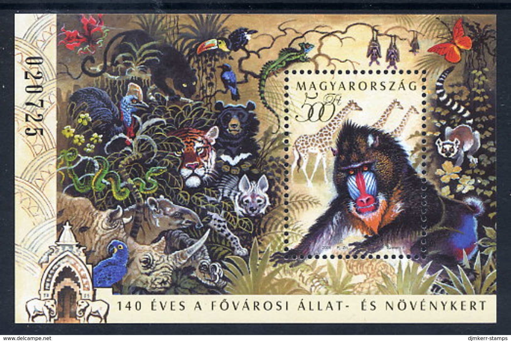 HUNGARY 2006 Budapest Zoo Block MNH / **.  Michel Block 307 - Blocchi & Foglietti