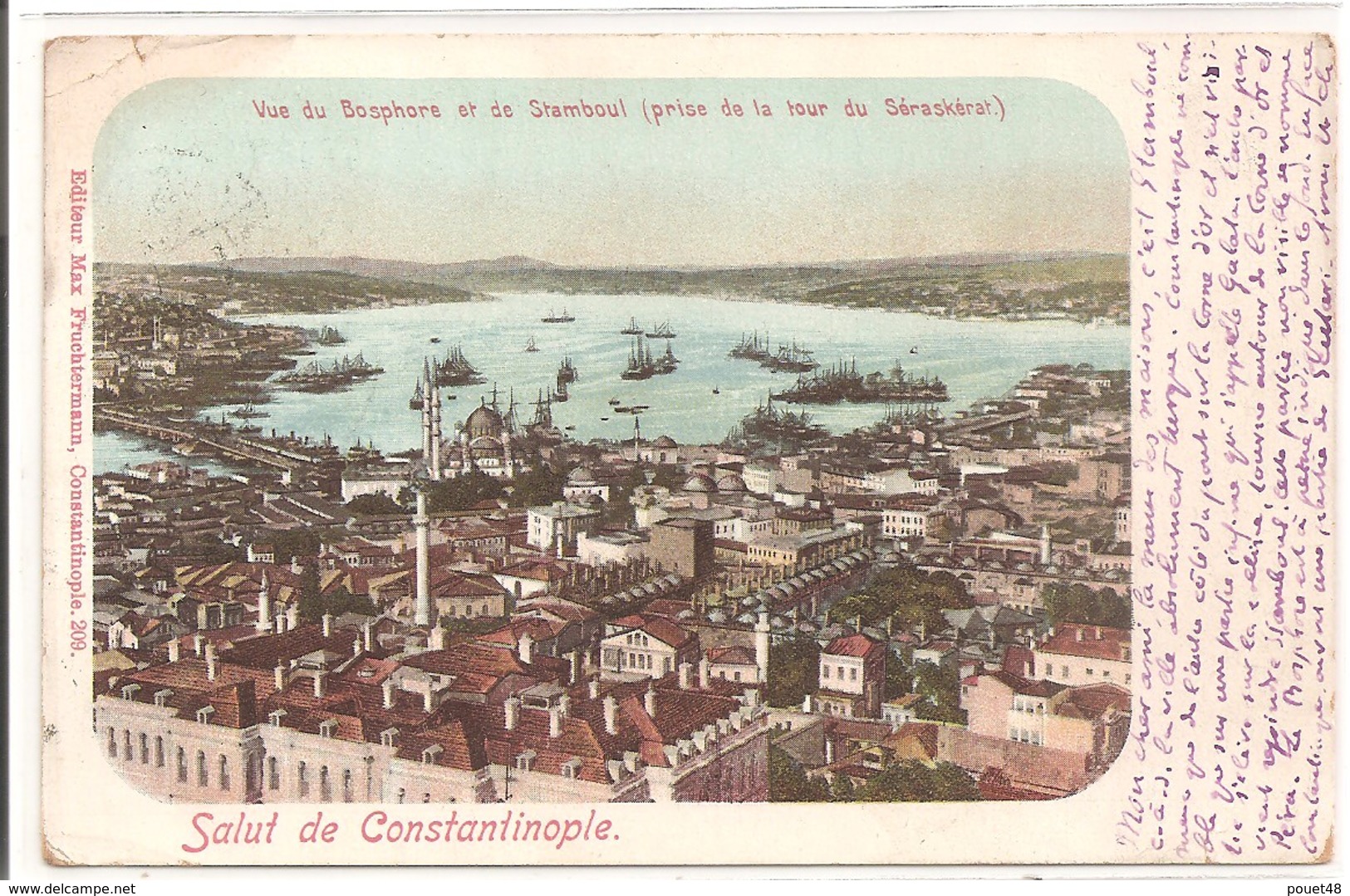 TURQUIE - Salut De Constantinople - Vue Du Bosphore Et De Stamboul - 1902 - Turquie