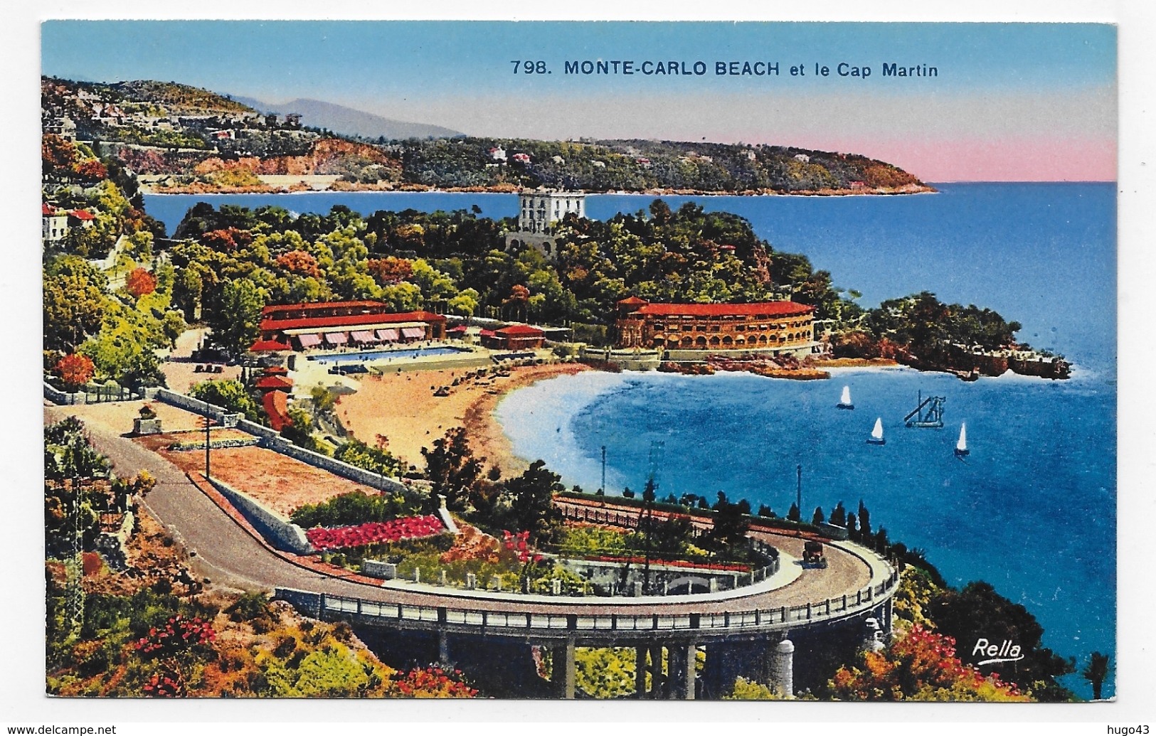 MONTE CARLO BEACH ET LE CAP MARTIN - N° 798 - CPA NON VOYAGEE - Hôtels