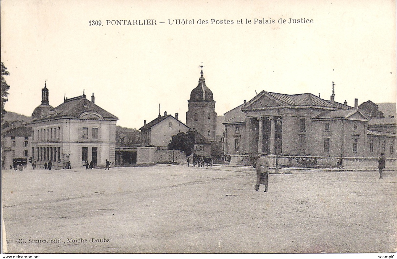 12423.....PONTARLIER,  Le Palais De Justice Et La Poste - Pontarlier