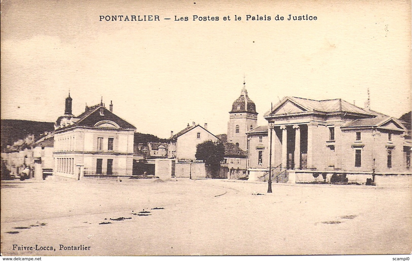 12429.....PONTARLIER, La Poste  Et Le Palais De Justice - Pontarlier